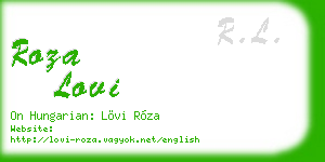 roza lovi business card
